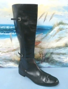 Valerie Stevens Randolph Womens Black Leather Knee-high Riding Boot 7 M - Picture 1 of 10