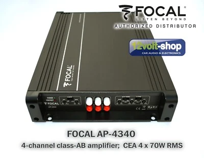 FOCAL AP-4340 Auditor A/B-Class 4/3/2-ch amplifier; CEA 4x70Wrms @ 4Ω - Bild 1 von 4