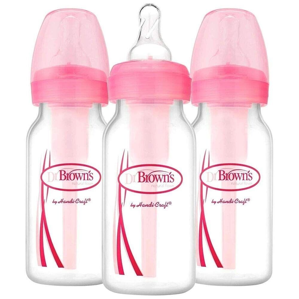 Baby Bottles (3-Pack) Pink Anti-Colic Bottle 8oz250ML Pink