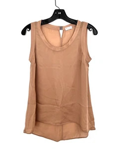 Brunello Cucinelli braune ärmellose Seidenbluse Größe S - Bild 1 von 3