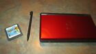 Nintendo DS Lite Crimson Red Bundle over the hedge hammy goes nuts game