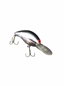Bomber Model A Screwtail Crankbait Angelköder 2 Haken schwarz & silber Rassel - Bild 1 von 4