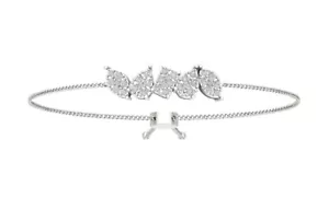 Sterling Silver Diamond Bolo Bracelet 1/20 Cttw, I-J Color, I2-I3 Clarity, 7" - Picture 1 of 6