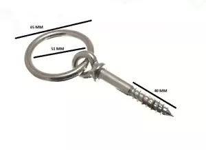 Einschrauben Manger Ring Bolzen Animal Teather Vorhänge 10MM BZP Stahl (Pack 20) - Picture 1 of 1