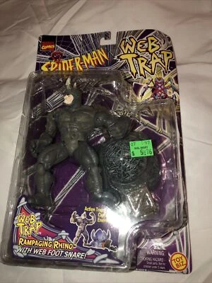 Figura de colección Marvel Spider-Man Web Trap RAMPAGING RHINO Toy Biz 1997 NUEVA Foto 1 de 4