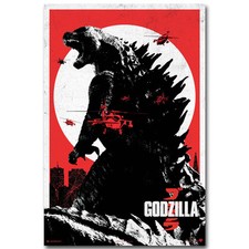 Godzilla Movie Silk Poster 12x18 24x36 inch