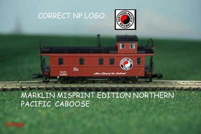 Z Scale Z Gauge Märklin Mini-Club Northern Pacific Caboose MARKLIN MISPRINT ED. - Image 1 of 4