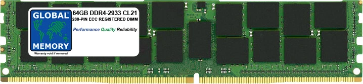 64GB DDR4 2933MHz PC4-23400 288-PIN ECC REGISTRATO RDIMM RAM MAC PRO (2019) - Immagine 1 di 1