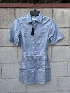 NWT $255 Rag & Bone Liquid Miramar Dress Blue Sz XXS - Picture 1 of 8
