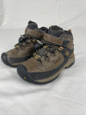 Keen Targhee Accents Niños Botas elásticas Zapatos Talla 8 Marrón Cuero Negro Foto 1 de 4