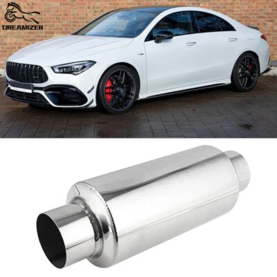 For Mercedes Benz C-Class 2.5'' In&Outlet Muffler 12" Overall Length Resonator - Image 1 of 4