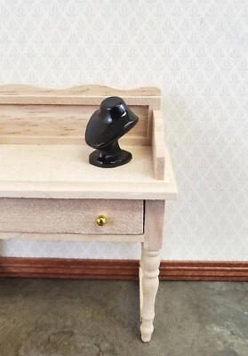 Busto de joyería en miniatura para casa de muñecas negro escala 1/12 tocador Foto 1 de 3