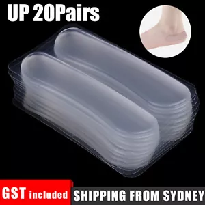 Extra Sticky Silicone Shoe Heel Inserts Insoles Pads Cushion Grips Protector AUS - Picture 1 of 17