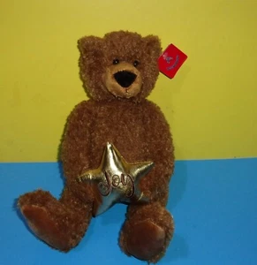 Aurora World 12" Holiday Message Teddy Bear Plush Holding Gold Joy Star w/ Tag - Picture 1 of 1