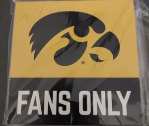 Iowa Hawkeyes Wood Block Decoration 5.5” X 5.5” Licensed New in Packaging - Picture 1 of 2