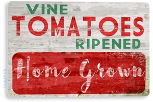 Letrero de tomate, mercado fresco, rústico vintage estilo cabaña tomates letrero de lata C806 - Imagen 1 de 3