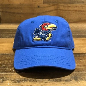 Kansas Jayhawks Hat Strapback Cap Youth Kids Blue Champion NCAA Basketball - NWT - Picture 1 of 11