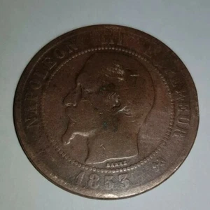 Piece dix centimes napoléon lll empereur 1853 - Photo 1/4