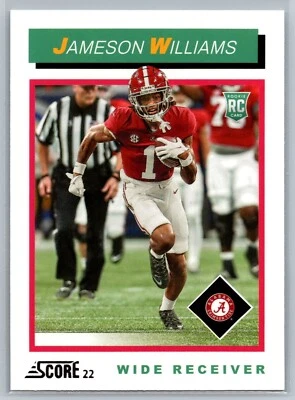 2022 Panini Score Jameson Williams 1992 Throwback Rookie RC #TB9 Detroit Lions - Image 1 of 2