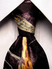 Beautiful Black Silk Tie Made in England A5459