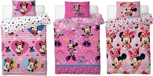 Disney Minnie Mouse Duvet Cover Bedding Set Single Pink Reversible Pink - Picture 1 of 7