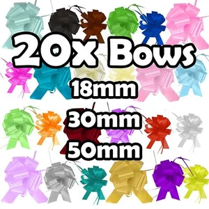 20x PP Pull Bows - 18mm, 30mm or 50mm Size - Florist Pullbows Ribbon Car - Picture 1 of 96