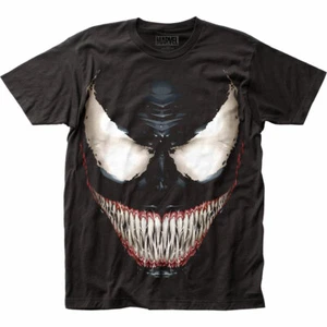Venom Sinister Smile T Shirt Mens Licensed Marvel Superhero Movie Tee New Black - Picture 1 of 2