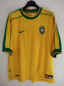 BRAZIL 1998 WC camiseta shirt trikot maillot maglia L - Picture 1 of 6