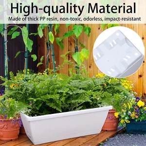 Window Box Planter, 7 Pack Plastic Vegetable Flower Planters Boxes 17 Inches ... - Picture 1 of 1