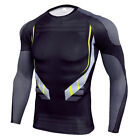 Mens Armour Compression Shirt Long Sleeve Base Layer Tops Gym Sports Workout Us