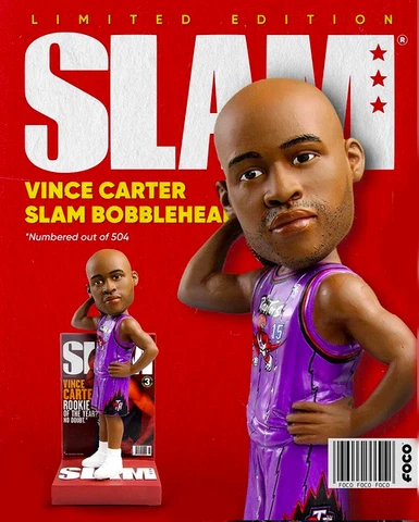 Vince Carter Toronto Raptors Slam Magazine Cover Bobblehead NIB! Ltd Ed FOCO Cover