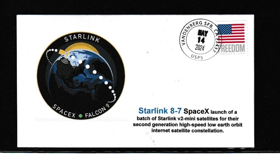 SpaceX Starlink 8-7  Launch Cover - Only 3 Covers Made - Image 1 of 1