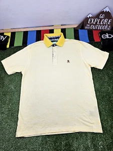 Polo Tommy Hilfiger golf shirt M gialla modello gingham a quadri casual vestibilità classica - Foto 1 di 11