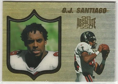 1998 Absolute Hobby Gold #144 O.J. Santiago 18/25 Atlanta Falcons - Image 1 of 2