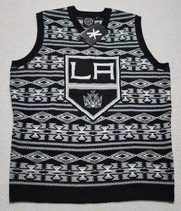 NEW NHL LA Kings Size L UGLY Christmas Holiday Sweater Men Hockey NWT Festive - Picture 1 of 4