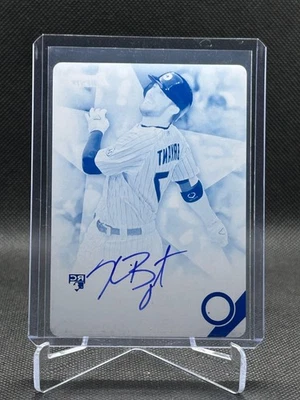Kris Bryant 2015 Bowman's Best CYAN Printing Plate 1/1 RC Auto Card #B15-KB - Image 1 of 2