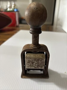 Antique Bates Automatic Numbering Machine 5 Wheels #49 Style E 1905 Works - Picture 1 of 6