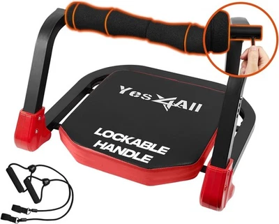 Yes4All Ab Crunch Machine For Total Body & Core Abdominal, Red & Black  - Image 1 of 4