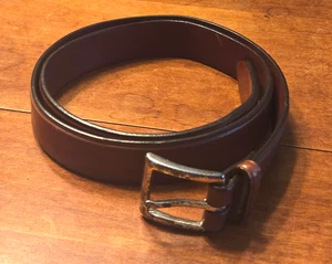 Polo Ralph Lauren 2110101-245 Brass Buckle Brown Italian Leather Belt Size 36 - Picture 1 of 10