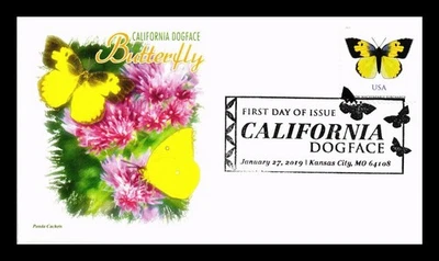 DR JIM STAMPS US COVER CALIFORNIA DOGFACE BUTTERFLY FDC PANDA CACHET - Image 1 of 2