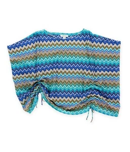 Style & Co. Womens Zigzag Sweatshirt, Blue, Petite, P - Picture 1 of 1