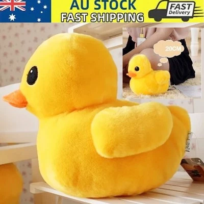 Kids Yellow Rubber Duck Plush Toy Stuffed Animal Cushion Soft Pillow Doll - image 1 of 4