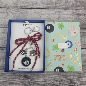 Piper K Feeling Lucky 8 bolas dados bolsa encanto llavero - Imagen 1 de 2