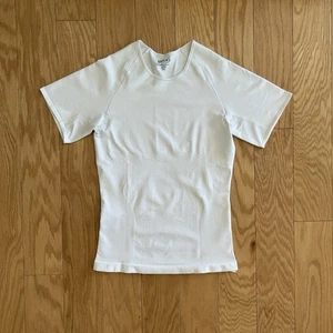 Camiseta interior SPANX Zoned Performance blanca manga corta ropa moldeadora atletismo - Imagen 1 de 5