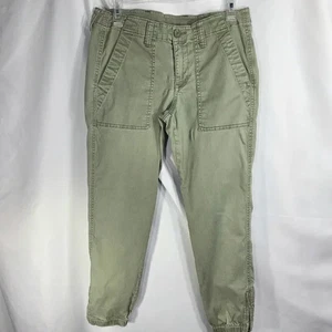 Cabi olivgrüne Baumwollhose mit Reißverschluss und elastischem Saum Größe 4 - Bild 1 von 10
