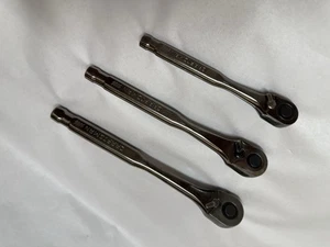 Craftsman GM Gun Metal 1/4 3/8 & 1/2" Drive Quick Release Head Ratchet Set - Picture 1 of 3