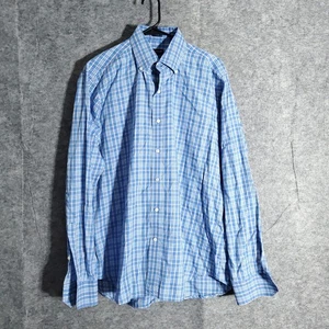 Peter Millar Collection Hemd Herren Large blau kariert Langarm Button Down Logo - Bild 1 von 9