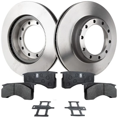 Disc Brake & Pad Kit For 2003-2009 Chevy C5500 Kodiak Front Rear Organic Pads - Image 1 of 4