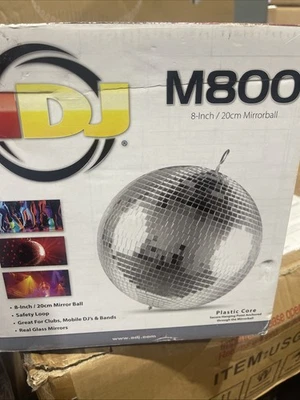 American DJ - 8-BALL - 8 in Glass Mirror Disco Ball w/ Hook  - Image 1 of 2