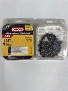 ( 2 ) USED OREGON S49 CHAINSAW CHAIN -- mcculloch remington wen & others - Picture 1 of 3